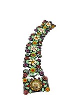 MX Michael Morrison Wide Enamel Flower Statement Bracelet — listing 2