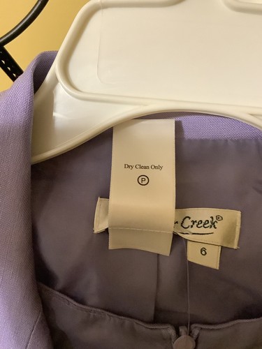 Coldwater Creek 2pc Jacket Dress Purple Linen Blend sz 6 NWT - Picture 3 of 7