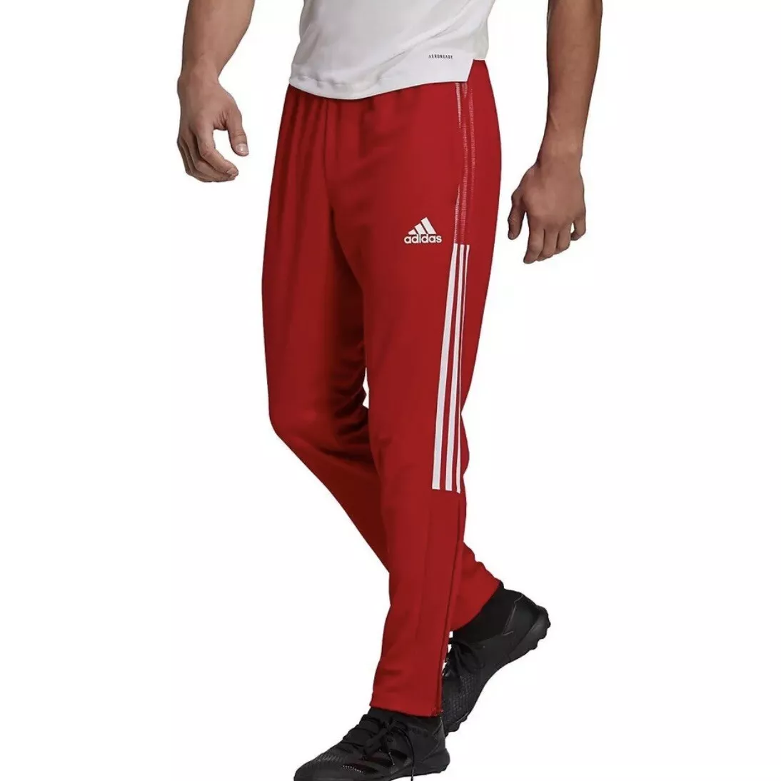 Red adidas jogging pants sale