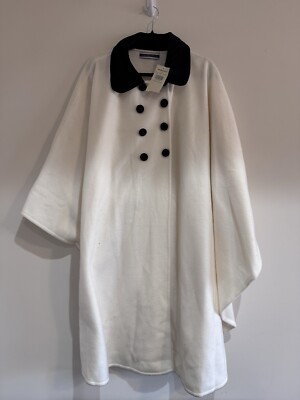 Vintage Amanda Smith Fleece Shawl Wrap Cape Poncho Coat Womens One Size NWT