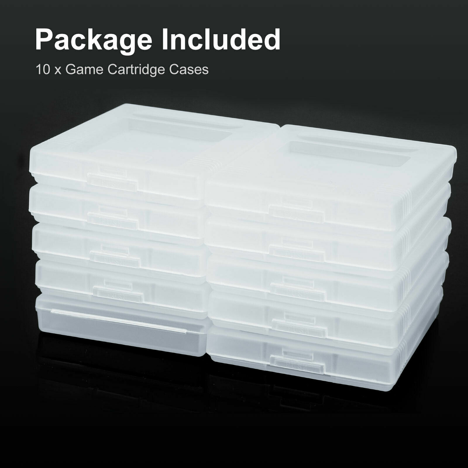 10 Clear Protective Game Cartridge Storage Cases for Nintendo Game Boy Color GBC