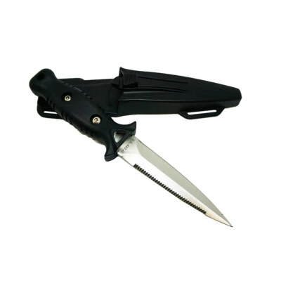 Scuba Choice 8.5" Spearfishing Low Volume Point-Tip Knife w/ Straps