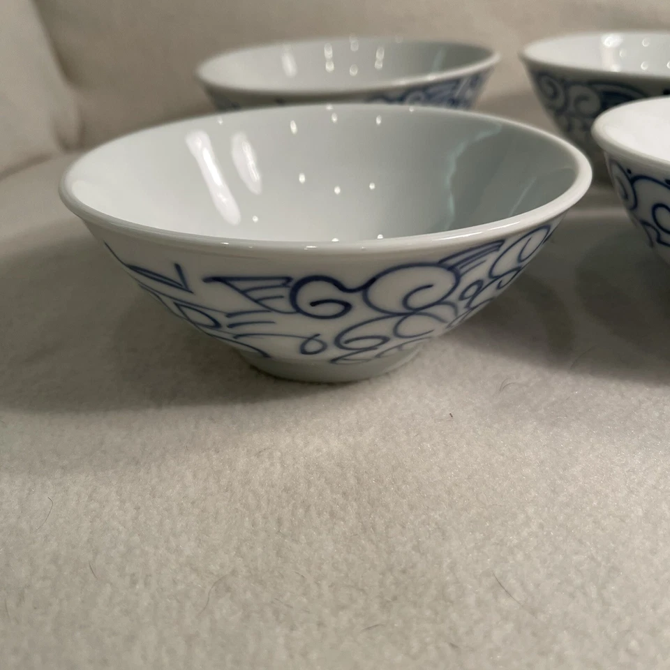 Boston Warehouse Canton Express Doble Felicidad Porcelana Arroz/Sopa Cuencos 4 Foto 2 de 4