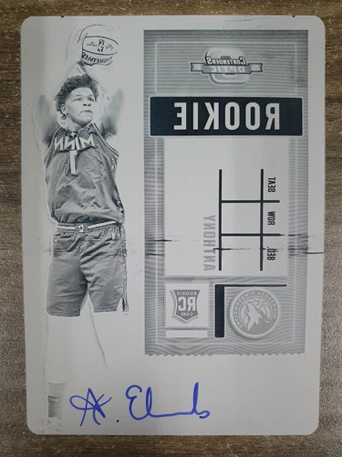 2020-21 panini contenders optic ANTHONY EDWARDS RC ticket AUTO printing plate1/1