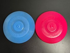 2 VTG 1966 Wham-O Blue  Pink Lot Frisbee Flying Disc Play Catch Invent