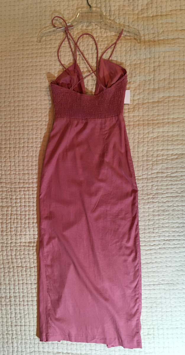 NWT ZARA LINEN BLEND KNOTTED MIDI DRESS CHALK PINK SIZE S | 7881/381 | eBay NWT ZARA LINEN BLEND KNOTTED MIDI DRESS CHALK PINK SIZE S | 7881/381 | eBay
