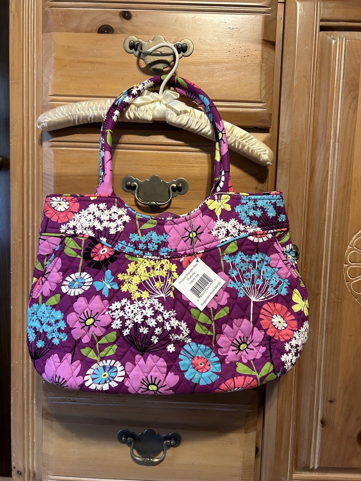 Brand New Vera Bradley Pleated Shoulder Bag Hand Bag in Flutterby eBay