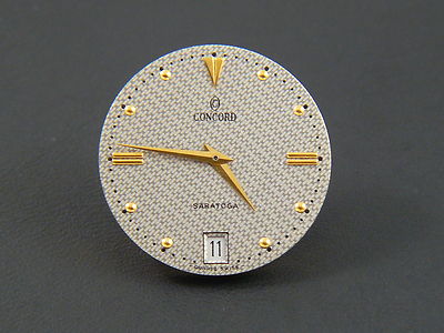 Concord Saratoga Silber-Gold Zifferblatt, Zeiger, Datum, inkompl. ETA mov. 25...