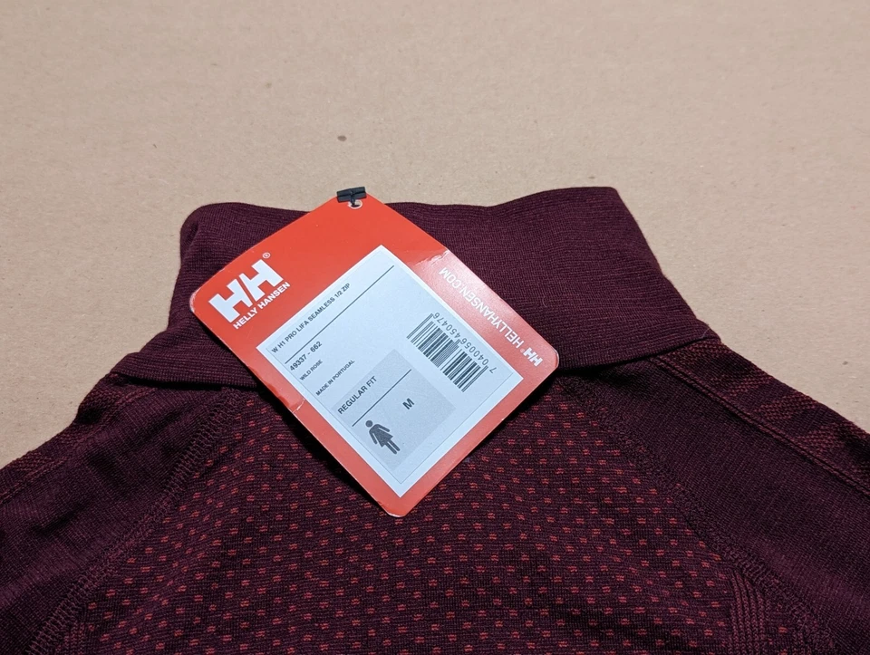 Helly Hansen 女式 H1 Pro Lifa Active 无痕羊毛混纺 1/2 Zip Baselayer Md — 第 4/4 张图片