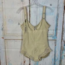 ShaperX FiTness Nude Under Bust Tummy Control One Piece Shapewear Bodysuit L NWT