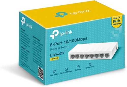 TP-Link 8-portowy przełącznik Fast Ethernet Niezarządzany 10/100 Mbps Auto MDI/MDI-X DC Sieć - Zdjęcie 3 z 6