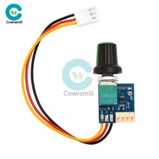 DC5-12V PWM Fan Governor Speed Control w/Knob 4-Wire Switch Fan Speed Controller