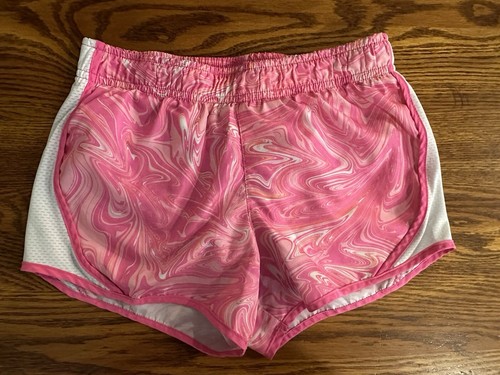 SO Girls Size 7/8 Athletic Shorts Lined Summer School Pink Multi Color active