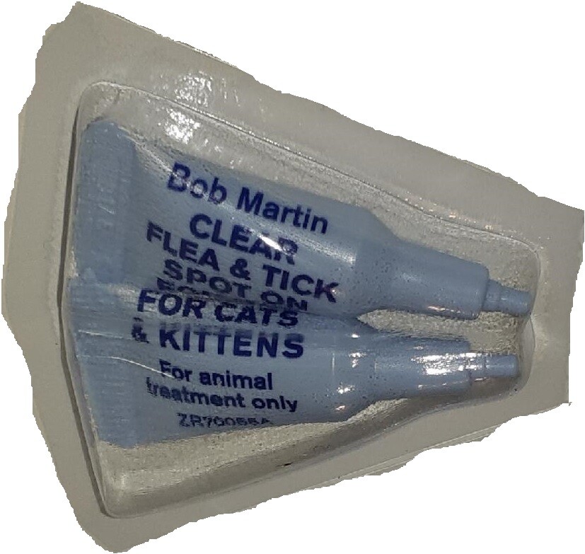 Bob Martin Clear Cat Flea Collar Velvet Black Red Snap Clip with Bell