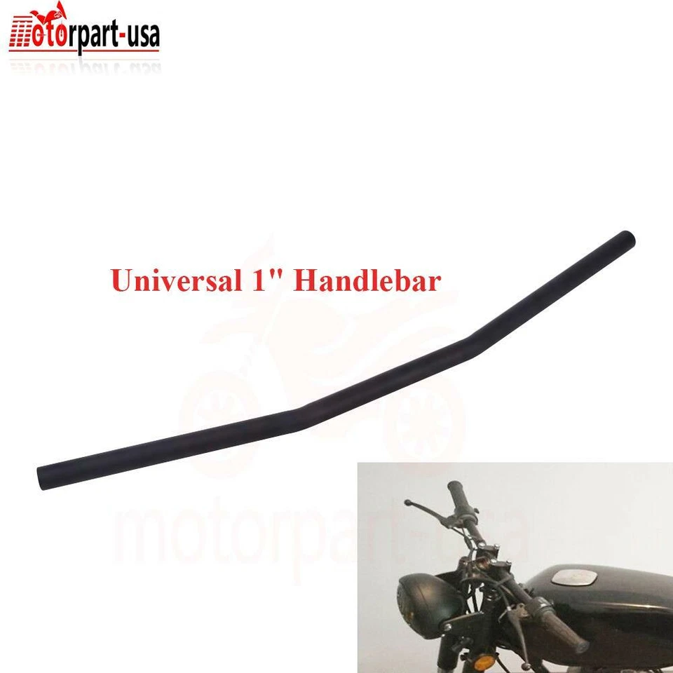 Barras de arrastre de manillar de motocicleta negras de 1" para Harley Sportster XL 883 1200 Bobber Foto 4 de 4