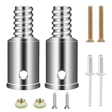2 Pack 1 Inch Thread Tip Replacement Repair Kit Extension Pole Adapter Tips