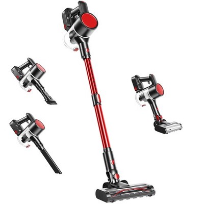 Cordless Vacuum Cleaner with Flexible Steering & Extendable Pole,3 Brush Head...