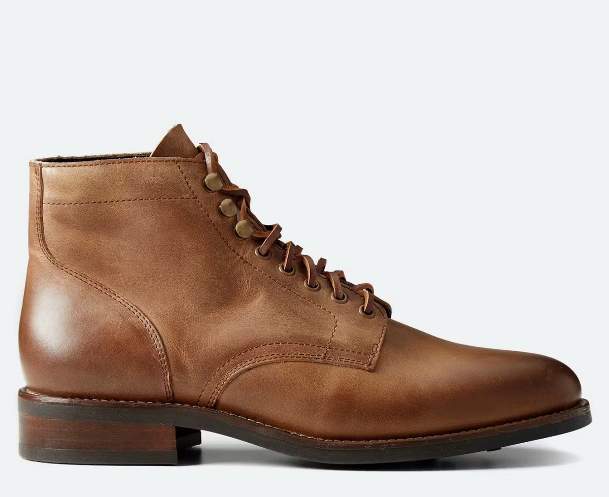 Rhodes Boots Mens SZ 10 Brown Dean Plain Toe Leather Ankle Heritage Classic READ Rhodes Footwear Dean Boot (cap toe) - Rust | Dress Boots  main image 4
