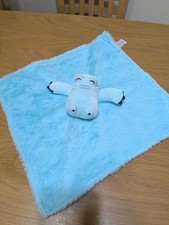 Carters Alligator Stripe Lovey Aqua Teal Crocodile Hippo Soft Plush Baby