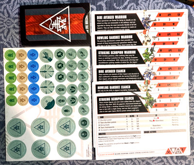 Aeldari Aspect Warrior Kill Team Tokens, Card Pack, SpecialismWarhammer 40K
