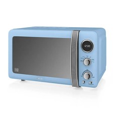 Image of Swan Retro Blue 800W Digital Microwave