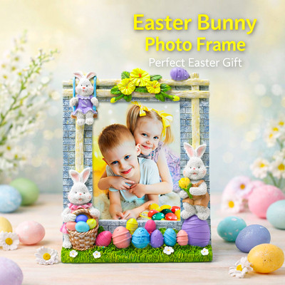 Handmade Easter Bunny Photo Frame | Premium Quality 8X10 Resin Picture Frame