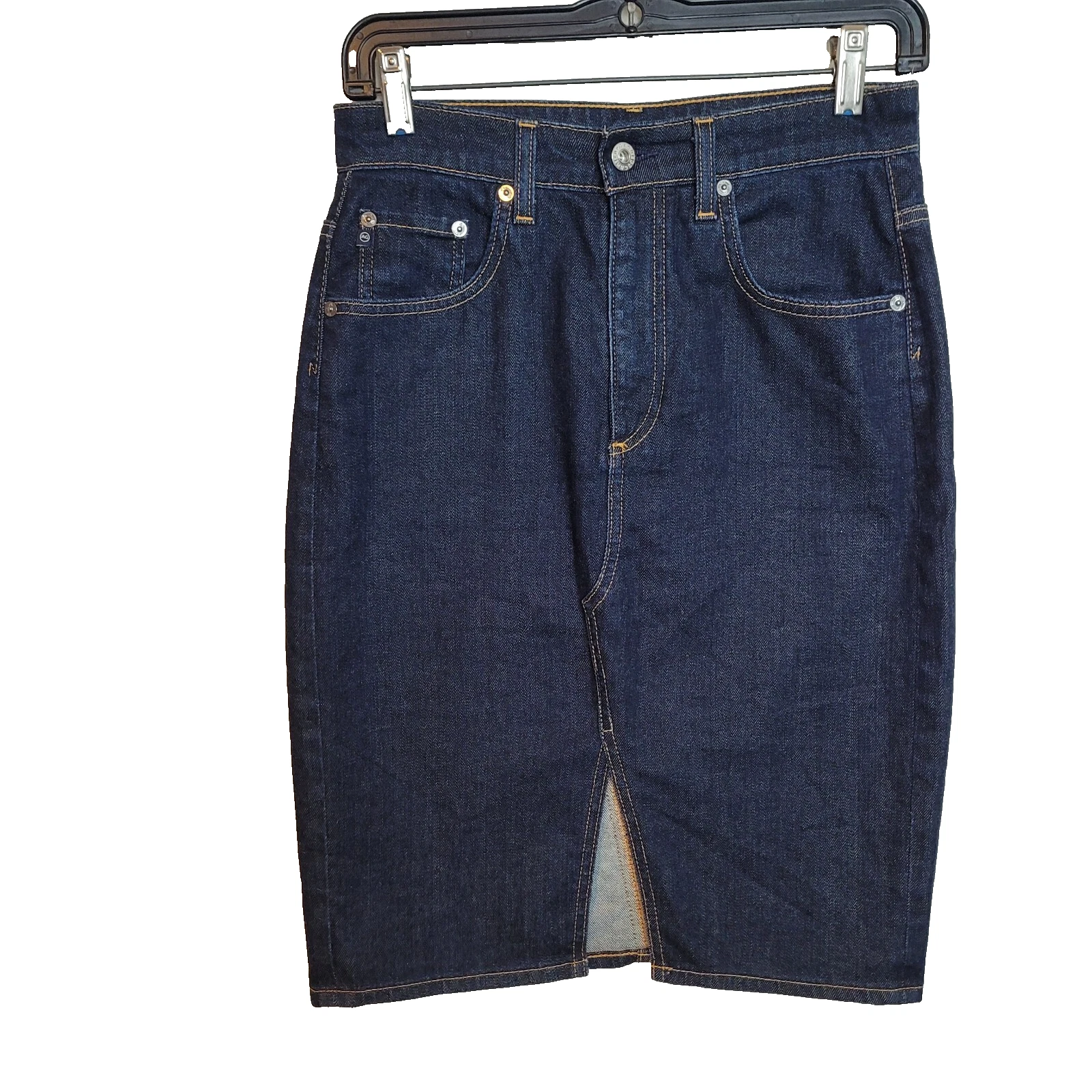Adriano Goldschmied Emery Skirt Blue Jean Pencil Womens 27 High Rise 26"x23"