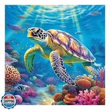 Sea Turtle Diamond Painting Kits for Adults, Sea Turtle Diamond Art Kits for
