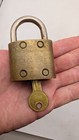 LOT 2 SLAYMAKER BRASS LOCKS - ONE WITH KEY THAT WORKS — photo 3