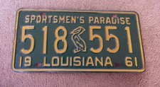 1961 LOUISIANA Pelican License Plate 518-551