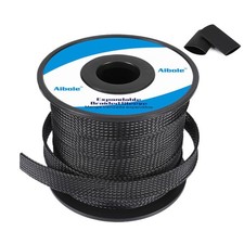 300Ft-1/2inch PET Expandable Braided Wire Sleeving,Wire Loom Cable Sleeve for...