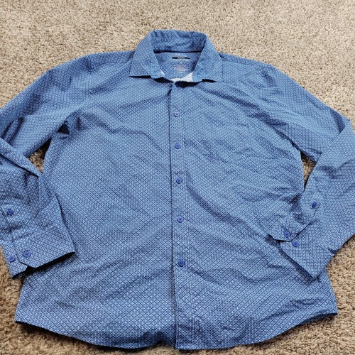 Lot Apt 9 Premier Flex Performance Button Shirt Mens XL Geometric Stretch - Picture 2 of 6