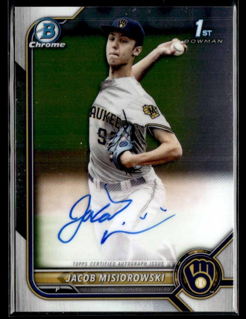 2022 Bowman Draft Chrome Pick Autographs Jacob Misiorowski Auto #CDA-JMI