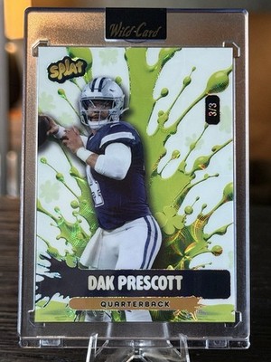 Dak Prescott Wild Card Splat Lucky Charm 3/3 Clover Dallas Cowboys