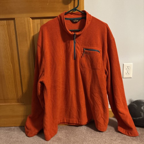 Pull homme Orvis Trout Bum 1/4 zip MOYEN orange bruyère randonnée 1R47