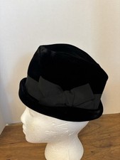 Black Velvet Hat Marshall Fields Hat Bar