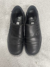 Loretta UK 4 Black Slip On Shoes Natural Orthopaedic Soft Leather Elasticated