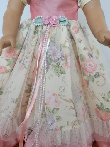 Southern Styled Historical Dress/Gown + Matching Hat - made to fit American Girl - Picture 2 of 3