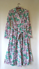 *SALE* Boden Cotton Shirt Dress Sz 8 Long, Ivory Botanical Greenhouse