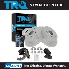 TRQ Rear Brake Pad & Rotor Kit Semi-Metallic Fits Toyota
