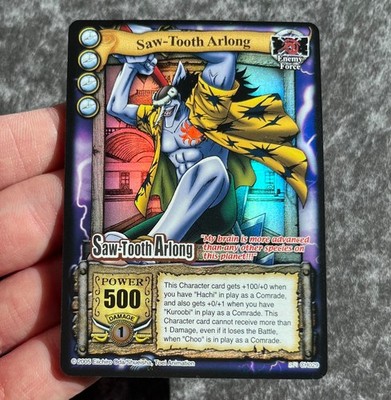 One Piece CCG Saw-Tooth Arlong CH029 Silver Rare Holo The Quest Begins 2005