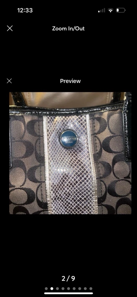 Coach Signature Python Stripe Carryall Tote - Image 2 of 4