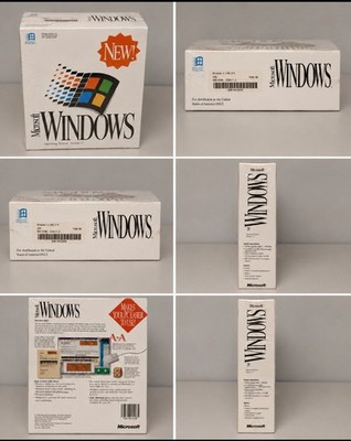 Microsoft Windows 3.1 Retail Box Floppy 3.5'' NEW SEALED Vintage 1992 PC Software