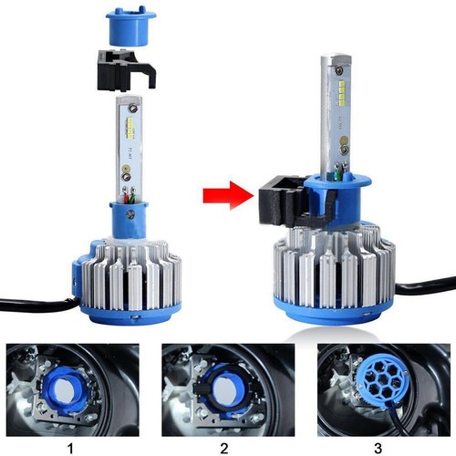 Practical Bulb Holder Light Socket Headlight LED Lamp Pair Replacement - Picture 4 of 12