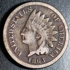 1863 INDIAN HEAD CENT - VF VERY FINE