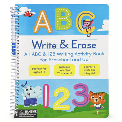 Write & Erase ABC and 123: Wipe Clean Writing & Tracing Workbook Skills for Pres