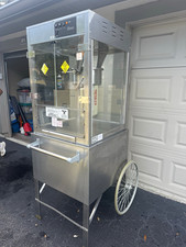 Gold Medal Macho Pop Commercial Popcorn Machine w/ Cart Tested Working