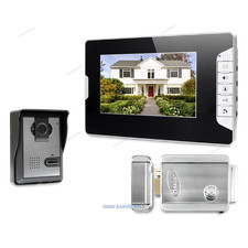 7inch Wired Video Door Entry Phone Call System Electric Lock with Keys Included