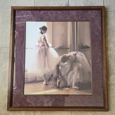 Douglas Hofmann Afternoon Rehearsal Classical Ballet Art Piece Framed Sz 31x33"