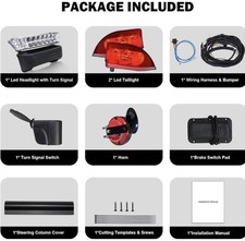 Deluxe Club Car Headlight, Taillights. Turn Signsl Kit for Precedent 2004-Up. 